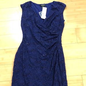 NWT Royal Blue Sequined Ralph Lauren Dress
